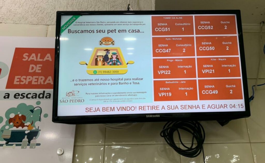 sistema para chamar o paciente