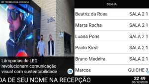 chama paciente na tv